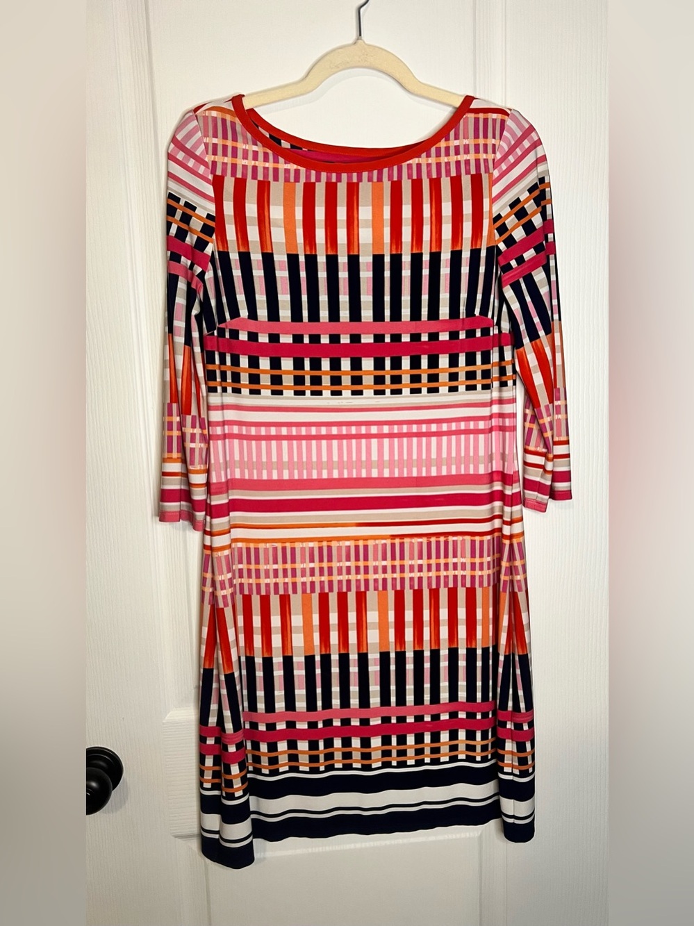 Eliza J Multicolor Striped Long Sleeve Dress